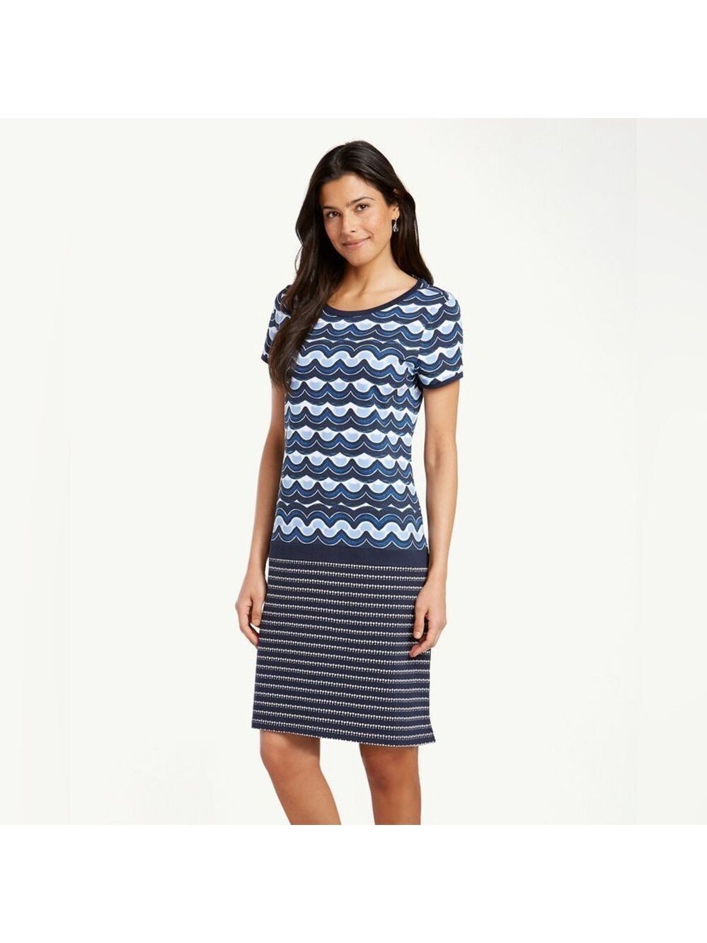 Tommy Bahama Making Waves Pima Cotton T-Shirt Dress - Size XS